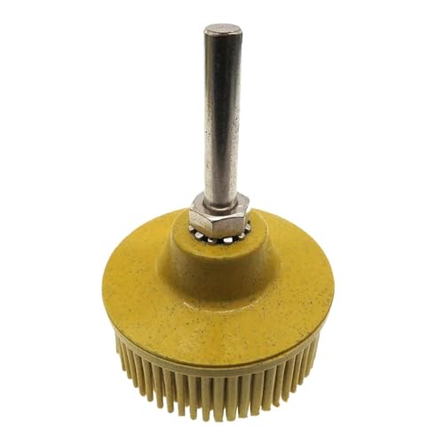 Cerdas abrasivas, Disco de cepillo abrasivo Taladro rueda pulido ciclónico multicolor 2 pulgadas y 50 mm(Yellow)