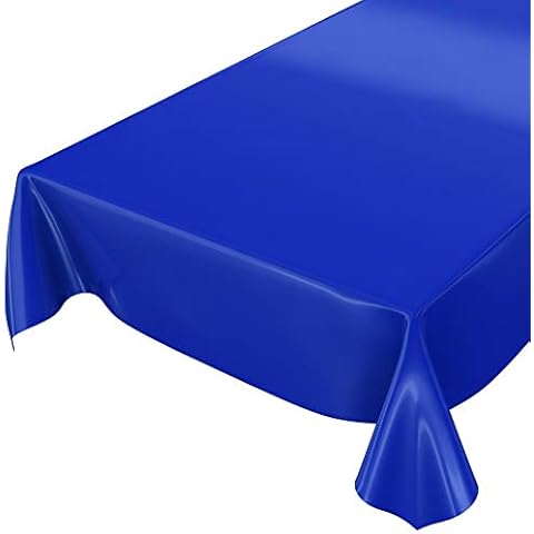 Anro - Mantel de hule lavable de color liso brillante Cover