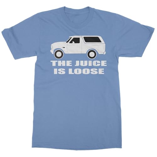 OJ Simpson's Car Chase - Juice is Loose Retro Unisex T-Shirt (Carolina Blue, X-Large)
