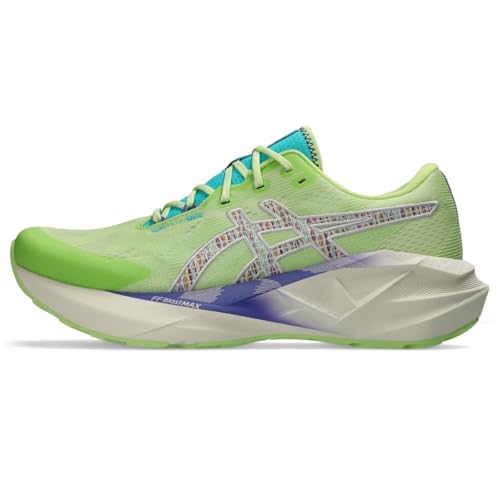 ASICS Men's NOVABLAST 5 Trail Running Shoes, 11, Nature Bathing/Lime Green