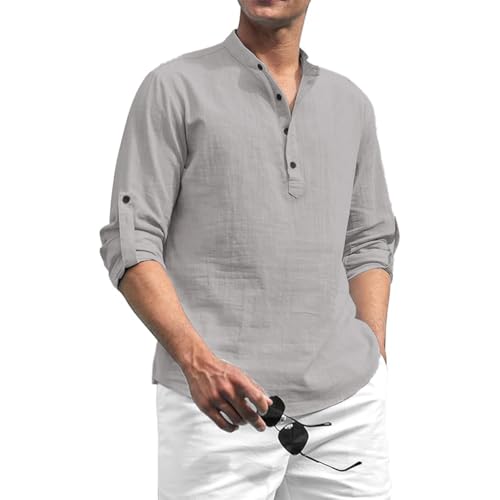 Image of Beige Color Cotton Blend Mandarin Neck Short Kurta Straight Kurta for Men (S)