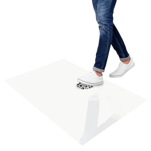 Image of uxcell 150pcs Adhesive /Sticky /Tacky Mats 24 inch x 36 inch Case of 5 Mats, 30 Sheets Each, for Cleanroom, Warehouse, Laboratory, Capture Dirt and Dust, White