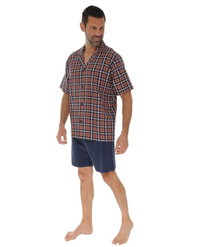 Pyjama court boutonné CHRISTIAN CANE Hydas bleu idéal pour les matins détendus