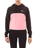 FILA Damen Women Damita Hoody Kapuzenpullover, Black-Peony-Bright White, S