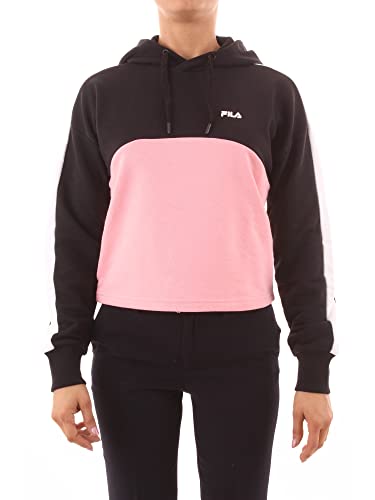 Preisvergleich Produktbild FILA Damen Women Damita Hoody Kapuzenpullover, Black-Peony-Bright White, L