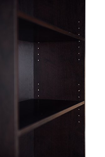 Image of DeckUp Muvo 6-Shelf Engineered Wood Book Shelf and Display Unit (Dark Wenge, Matte Finish)