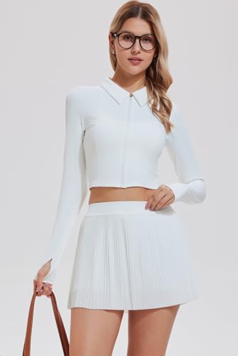 Image of AFZ Pleated Tennis Outfits Woman Polo Athletic Dresses Golf Clothes Athleisure Sets with Shorts
