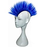 CashMuch Casco de motocicleta punk con estilo de cresta de gallo, 30 x 10 cm, material de fibra para mascotas, para una personalización versátil del casco, fácil de instalar, colores llamativos (rojo