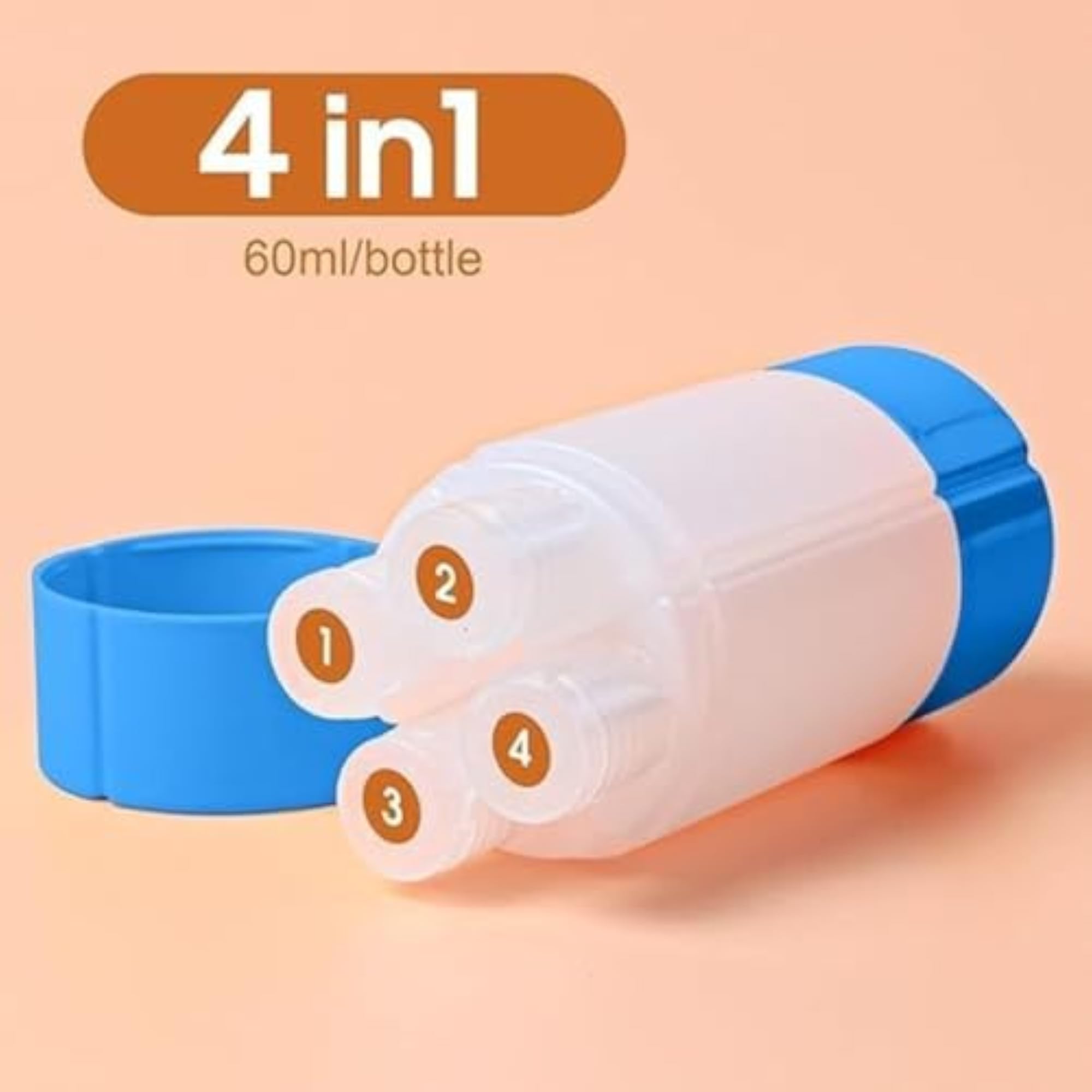 Refillable Travel Bottles for Toiletries, 4 in 1 Set