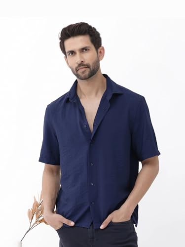 Image of Rare Rabbit Boxy fit Plain Shirt