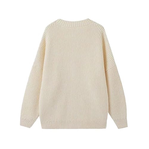 and Winter Men's and Women's V-Neck Cardigan Sweaters， Loose Button Cardigan Heavy Striped Sweater2