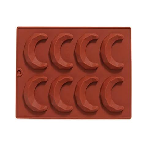 VVXXMO Faceted Moon Pendant Silicone Mold,Crescent Moon Shape Mould,Chocolate Wax Mold,Jewelry Pendant Making Supplies Cover