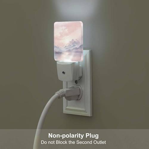 Image of Mountain and River Night Light,Plug Into Wall with Dusk to Dawn Light Sensors, Warm Nightlights for Bedroom, Bathroom, Hallway, Kitchen, Gifts Ideal for Boys Girls Women Men