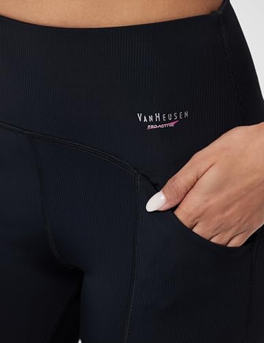 Image of Van Heusen Women's Stretch Fit High Rise Proactive Elite High Stretch Leggings - Moisture Wicking, Moderate Compression