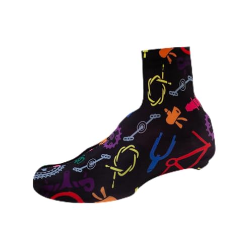 Cubiertas para zapatillas de ciclismo, protectoras contra el viento y el frío, color azul y blanco, talla L