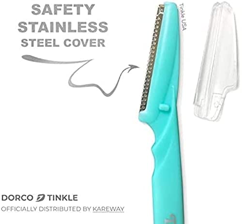 Dorco Tinkle Eyebrow Razors For Women, Pack Of 36 , Eyebrow Trimmer Dermaplaning Tool For Safe And Easy Facial Hair Removal For Women, Exfoliating Face With Stainless Steel Safety Cover For Sensitive Skin #TOP5