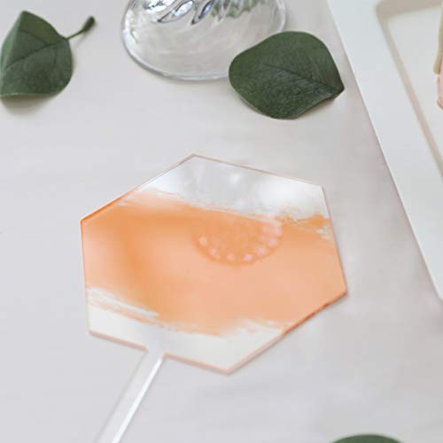 Uniqooo 10 Pack 5" Hexagon Acrylic Cake Toppers, Clear Blank Circle Diy Birthday Cake Topper, For Wedding, Engagement, Nuptial, Birthday Party, Graduation, Anniversary Cake Decorations #TOP4