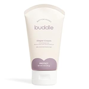 Bottom Buddy Diaper Cream – Gentle On Sensitive Skin, Pediatric & Dermatologist Tested, No Added Parabens or Fragrances – (4oz)