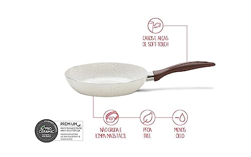 Frigideira Ceramic Life, 24 cm, Branco, Brinox