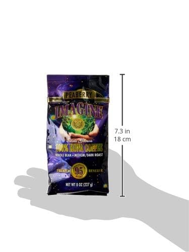 Imagine Kona Peaberry Café en Grano Tostado Medio 8 oz miniatura 8
