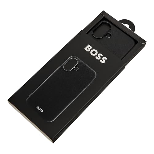 Coque BOSS Grained pour iPhone 16 protection rigide noire élégante - 7