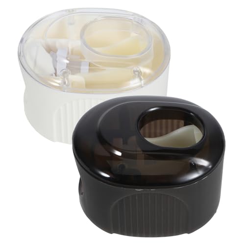 WOFASHPURET 2Pcs Wall Mount Toothpaste Dispenser Punch Bathroom Toothpaste Holders Durable Pet Construction Precision Squeezing for Effortless Use Stylish for Any Decor