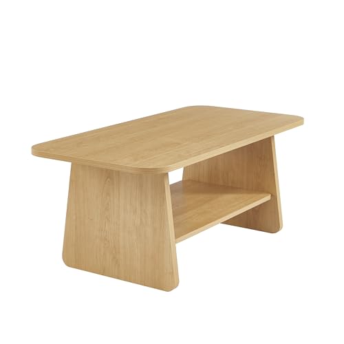 Table basse LANGO effet chêne BAÏTA meuble salon bois clair - 5