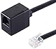 1aTTack.de 1x 10m - Telefon-Kabel Verlängerung RJ11 Western-Stecker 6/4 auf Western-Kupplung 6/4 RJ11 Verlängerungskabel