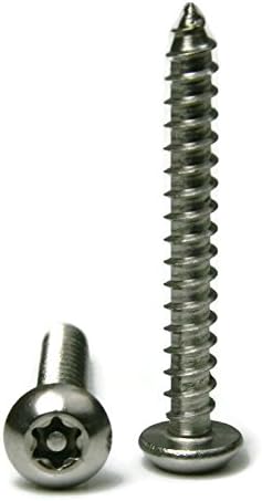 Torx w/Pin Tamper Proof Security Button Head Sheet Metal Screws 18-8 Stainless Steel T-25 - #12 x 1-3/4-25 Pieces