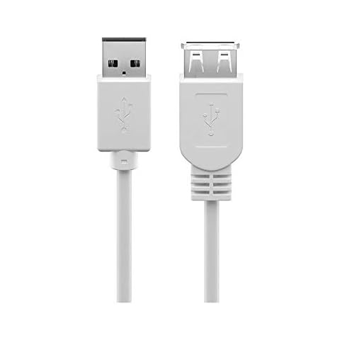 goobay 96199 USB 2.0 Hi-Speed Extension Cable, White, 3m Length Cover