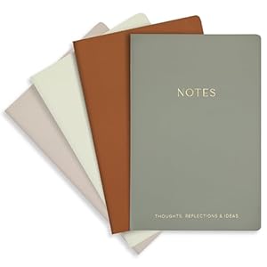 ZICOTO Aesthetic Journal Notebook Set of 4 For Women – Cute College Ruled A5 Journaling Notebooks with Lined Pages – Perfect For Writing And Staying Organized at Work or School