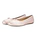 POYOIOR Tabi Shoes Women Split Toe Wide Width Ballet Flats Comfort Casual Work Shoes for Women Office 2025 Spring Pink Satin Size 11