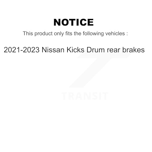 SIM Front Rear Semi-Metallic Brake Pads Kit Replacement For 2021-2023 Nissan Kicks Drum rear brakes KSM-100601 by SIM - Image 2