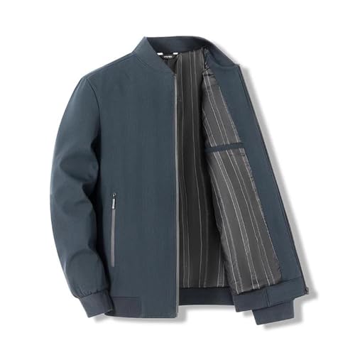 Men's Baseball Collar Jacket - Business Style Top Solid Color For Spring2