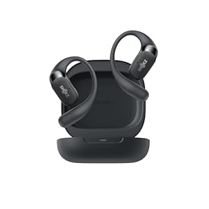 SHOKZ New OpenFit 2 Open-Ear Headphones, True Wireless Bluetooth Earphones with Microphone, Earhook Earbuds with 48 Hours of Playtime, Fast Charging, IP55 Water-Resistant, with Carrying Bag, Black