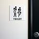 ENDBOOM 2 Stück Toilettenaufkleber, Badezimmerdekorationen, Toilettenschilder Für Männer Und Frauen, 3d-Toilettenaufkleber, Pvc-Aufkleber, Lustige Toilettentürschilder (Schwarz)