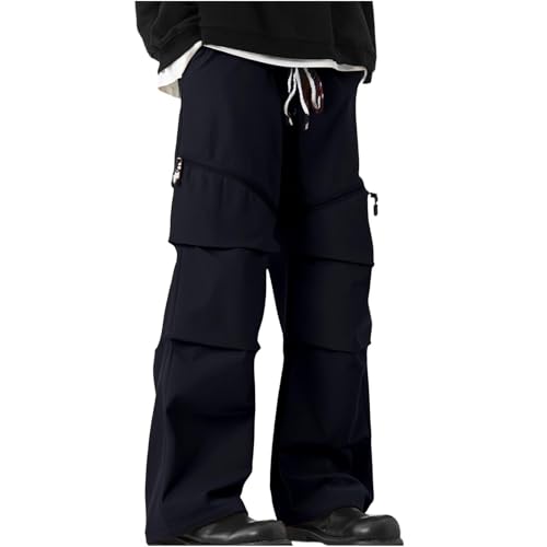 Mens Cargo Pants Casual Joggers Athletic Pants Loose Straight Sweatpants Outdoor Fitness Trouser Multiple Pockets