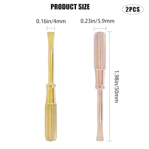 Image of 2 Pcs Screwdriver for Love Bracelet, Titanium Steel Mini Screw Driver, Bracelet Repair Screwdriver, with Non-slip Handle, Gold + Rose Gold
