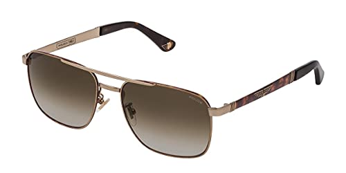 Police SPL890 Sunglasses, Shiny Grey Gold+Havana