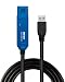 Produktbild LINDY USB-Kabel USB-A Buchse, USB-A Stecker 15.00m Schwarz Aktiv mit Signalverstärkung 43229