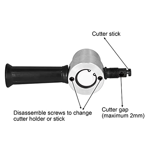 image for Walfront Double Head Sheet Metal Cutter Portable Metal Sheet Nibbler w