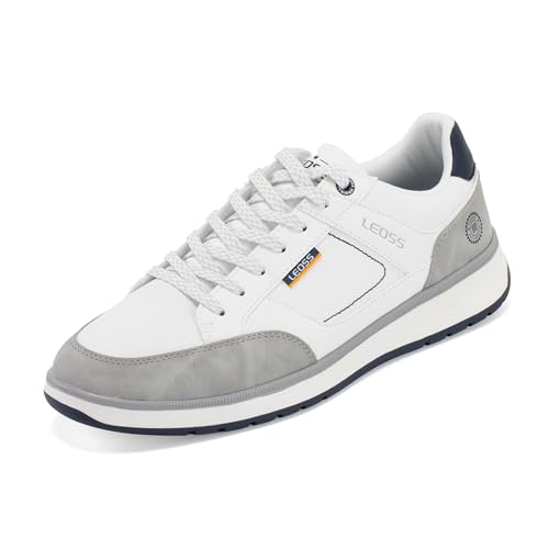 LEOSS ORIGINAL Scarpe Running Uomo Scarpe Uomo Casual Piedi Freschi e Asciutti Traspiranti Casual per Città Quotidiano Estivo (Grigio, 40 EU, MLE250478-4)