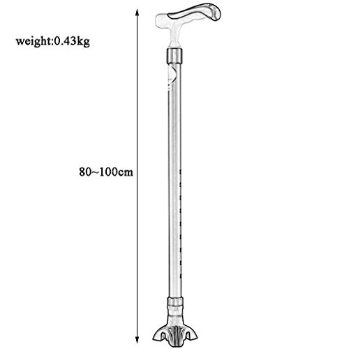 Canne de marche légère en aluminium réglable pour seniors - 5