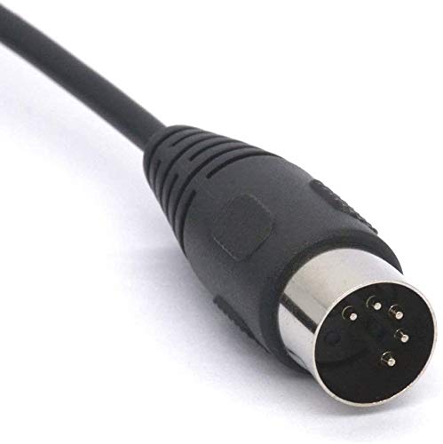 Miniatura 4 de PIIHUSW Cable MIDI, 0.138 in 18 pulgadas TRS estéreo macho a conector DIN de 5 pines, cable convertidor de cable de audio (4.9 ft)