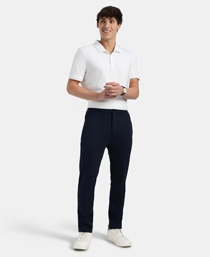 Image of Jockey IM06 Men Super Combed Cotton Rich Elastane Stretch Slim Fit All Day Pants with Pockets