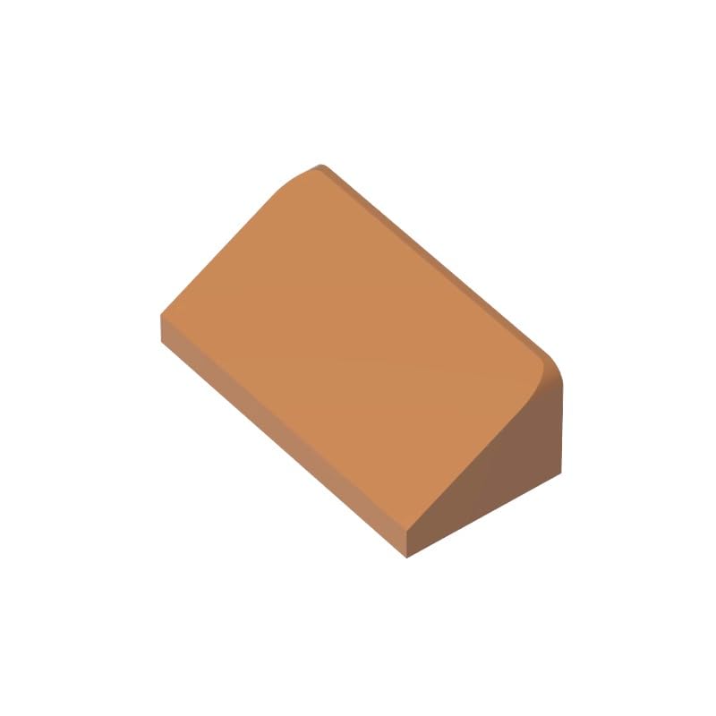 Gobricks GDS-661 - Inclinazione 30°, 1 x 2 x 2/3, 50 pezzi, compatibile con Lego 85984 73784 19745, parti fai da te e componenti MOC per grandi marche di mattoni, colore: carne media scura 312