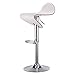 Chaise haute Chaise haute peut soulever la barre arrière à la chaise tournante pivotante mode Silver métal bar tabouret Taille: 41 × 36 × 58-80cm (Couleur: Vert) (Color : White)