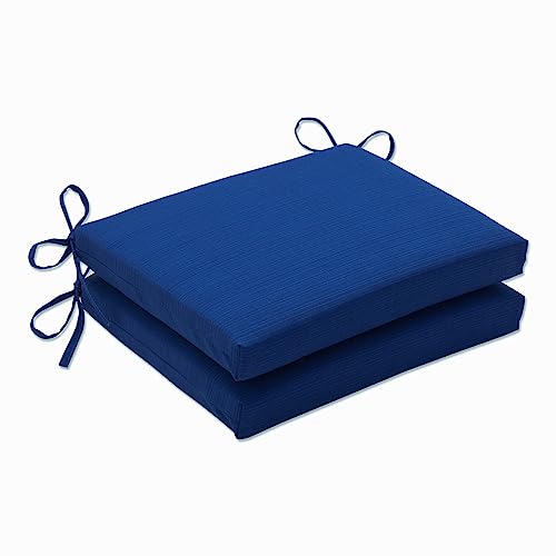Pillow Perfect Fresco Solid Indoor/Outdoor Patio Seat Cushions Plush Fiber Fill, Weather and Fade Resistant, Square Corner - 16
