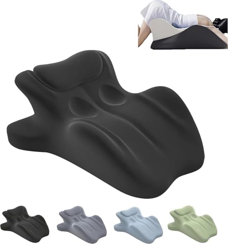 Generisch Almohada de espuma viscoelástica para parejas – Cojín de posicionamiento de 27° con soporte lumbar, cojín impermeable para mayor intimidad y comodidad en el dormitorio (negro)