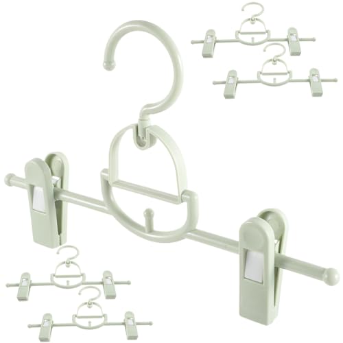 OFFSCH 5pcs Small Non Slip Pants Hanger Clips for Skirts and Clothes Multifunctional Trouser Clamp Hanger for Travel and Home Storage